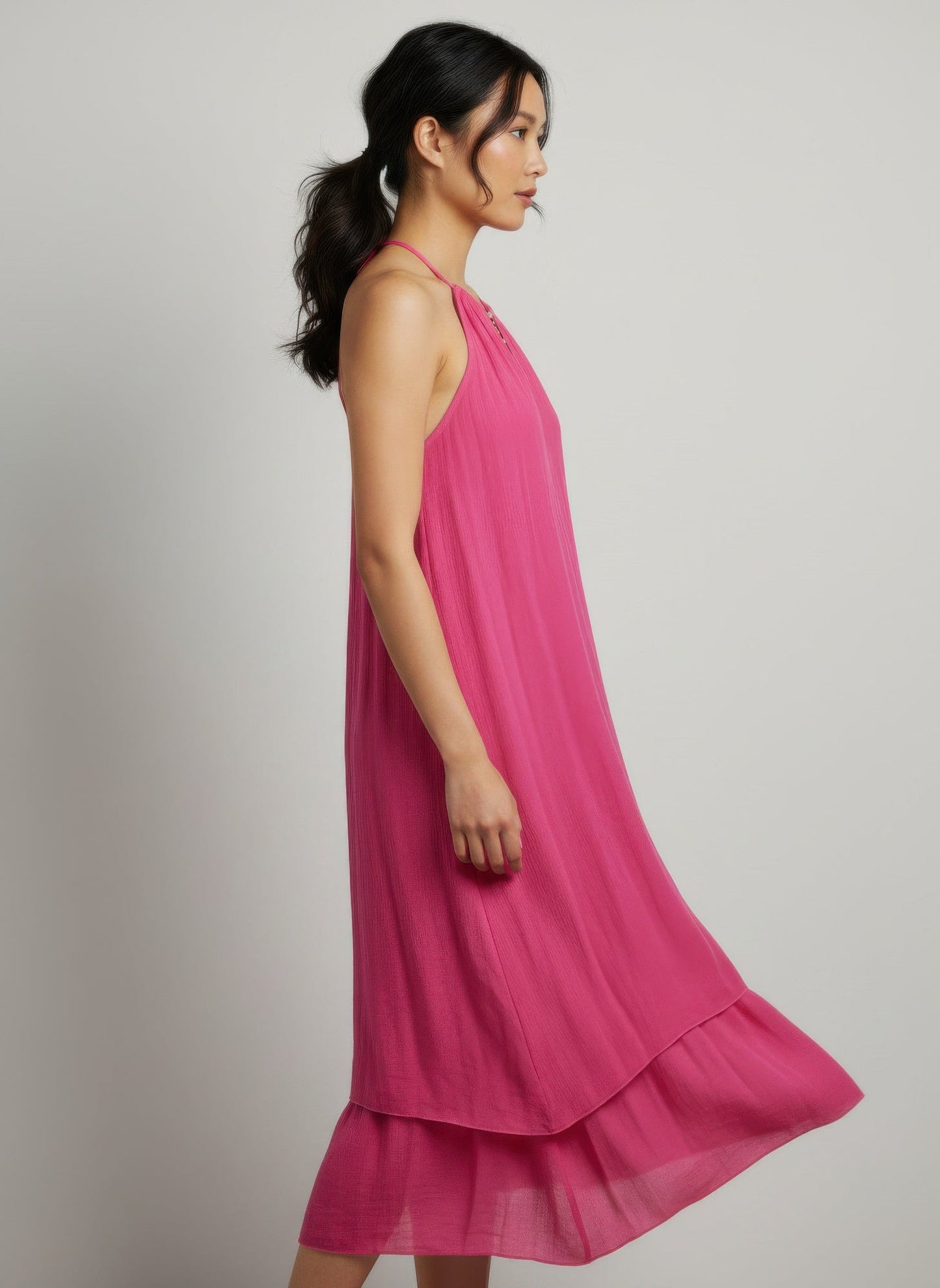 Mlle Gabrielle Solid Sleeveless Dress