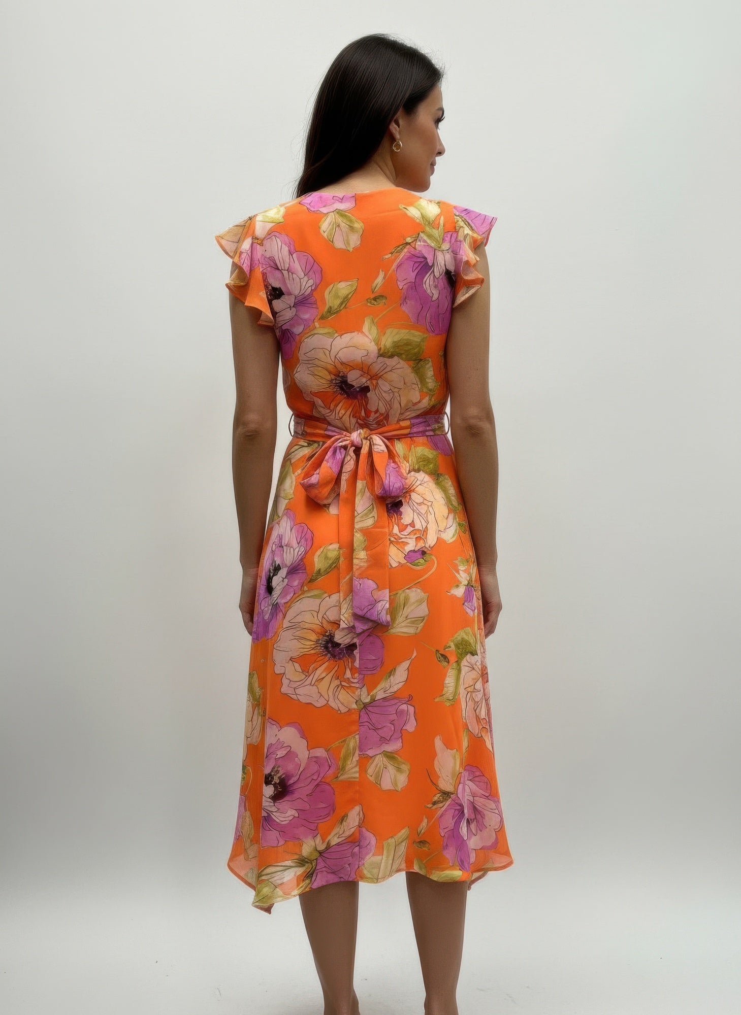 Shelby &amp; Palmer Floral Ruffled Sleeve
