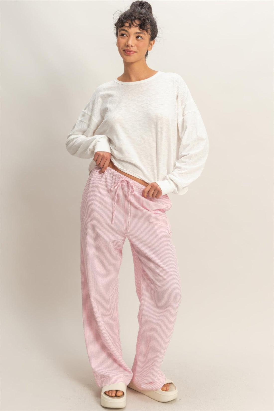 Cross Detail Open Back Long-sleeve Top