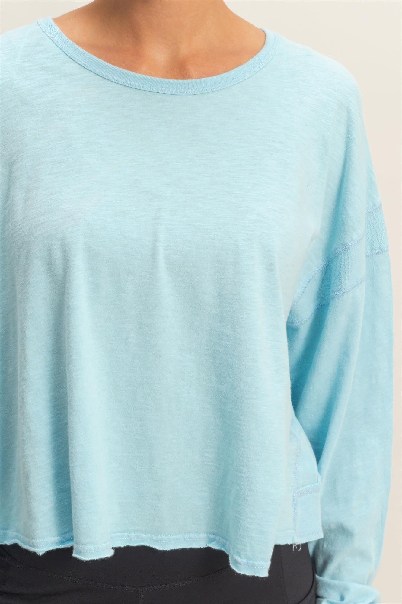 Cross Detail Open Back Long-sleeve Top