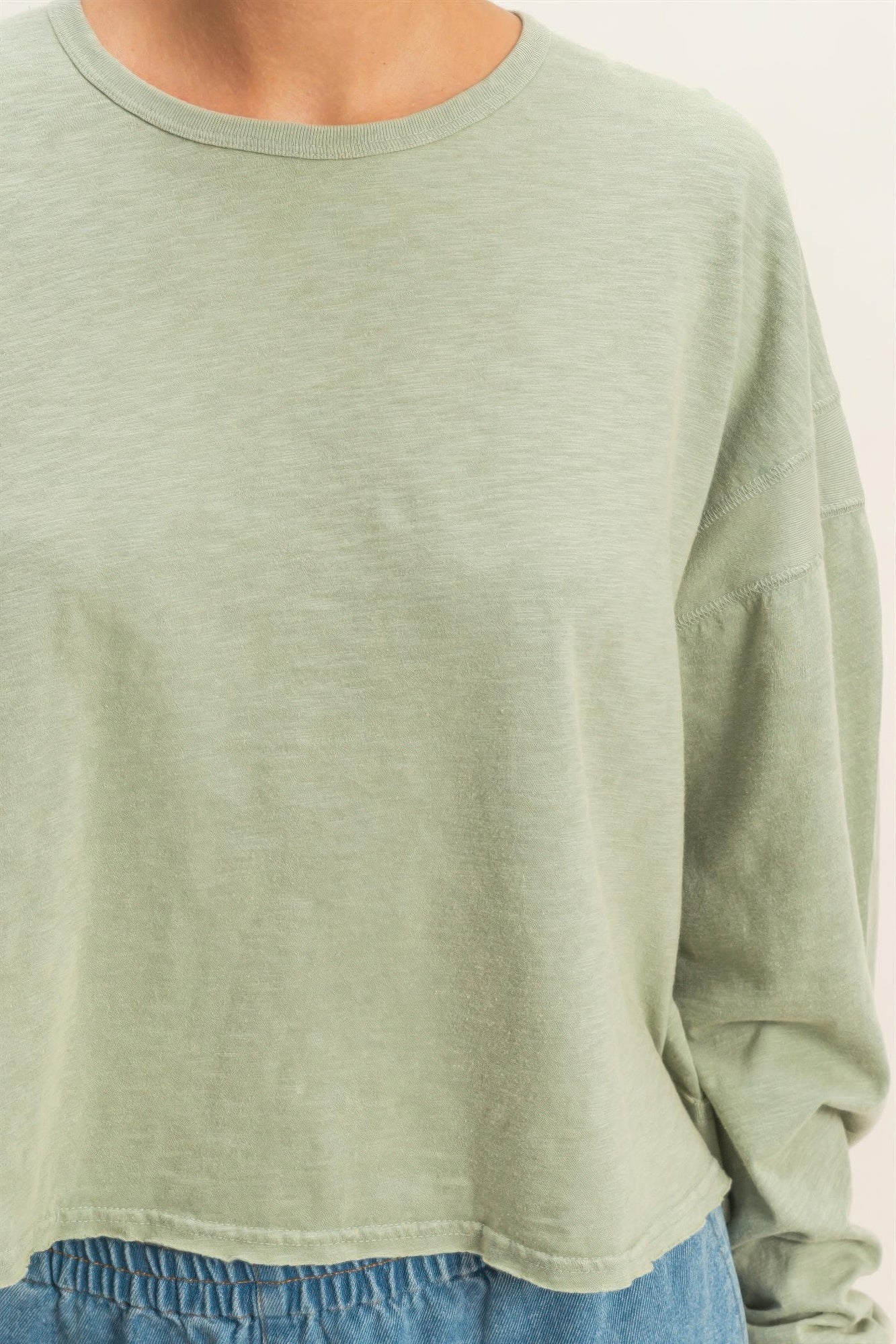 Cross Detail Open Back Long-sleeve Top
