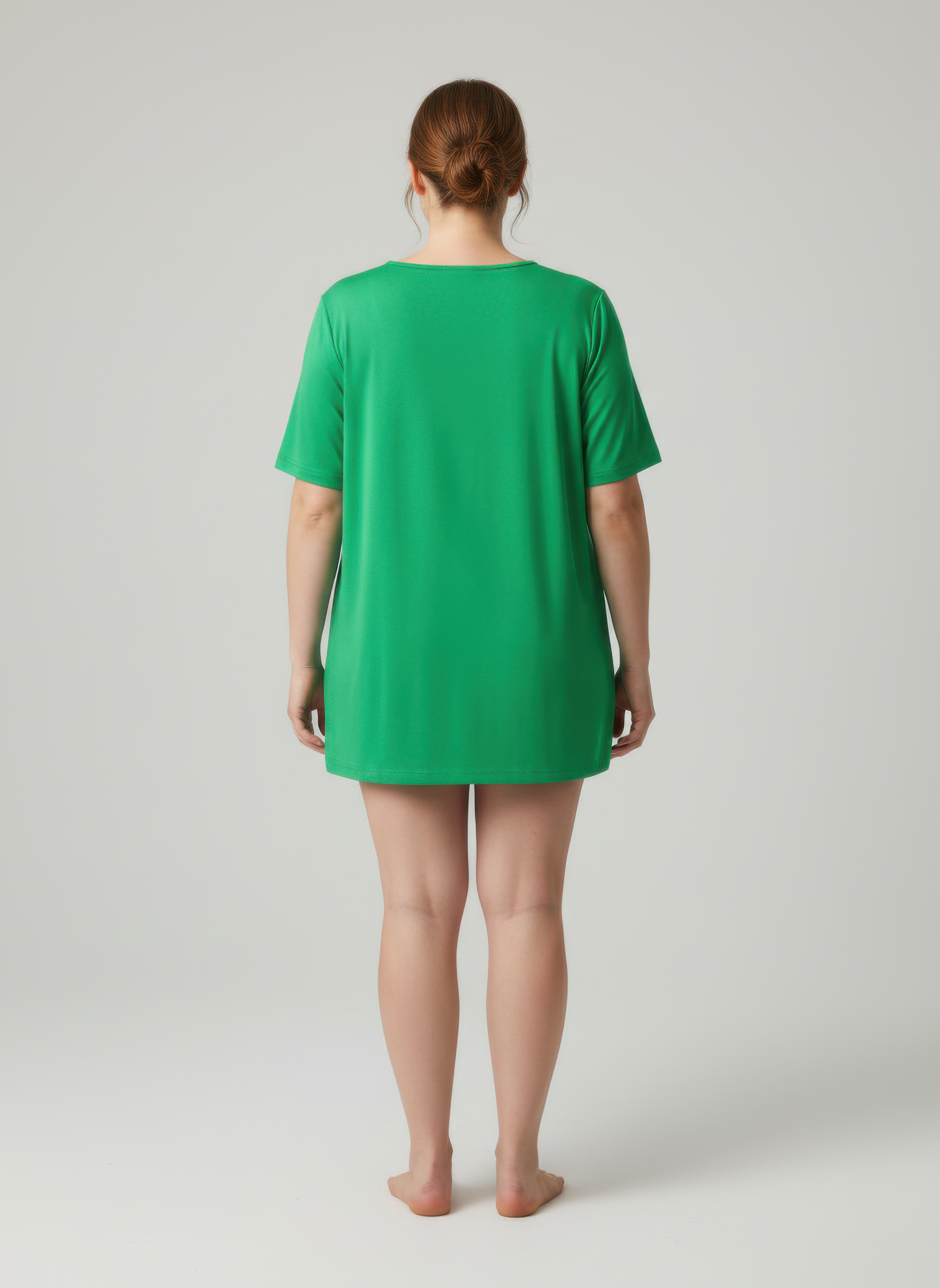 Lace Trim V-neck Short Sleeve Knit Top