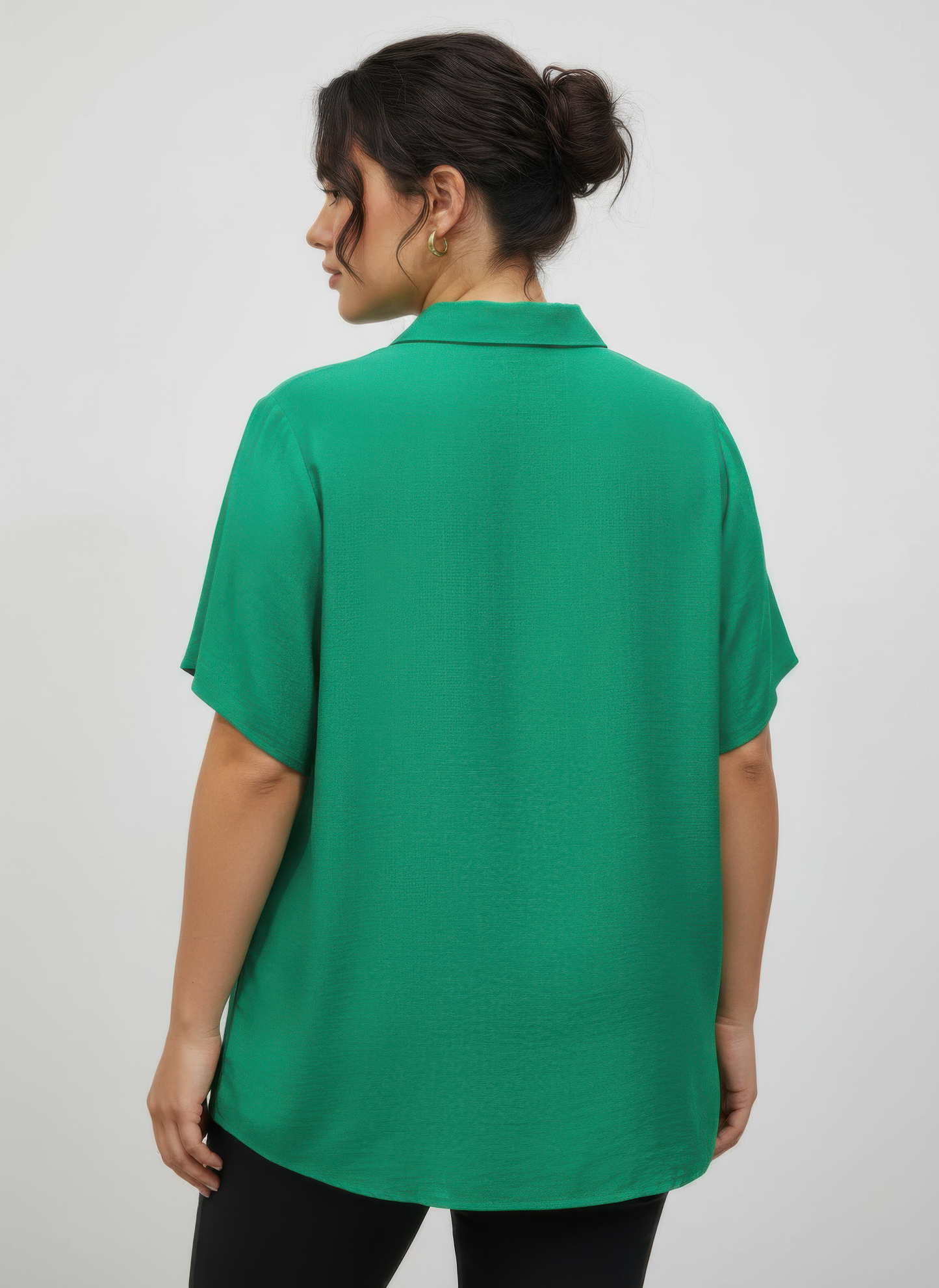 Zip-front Collared Utility Knit Top