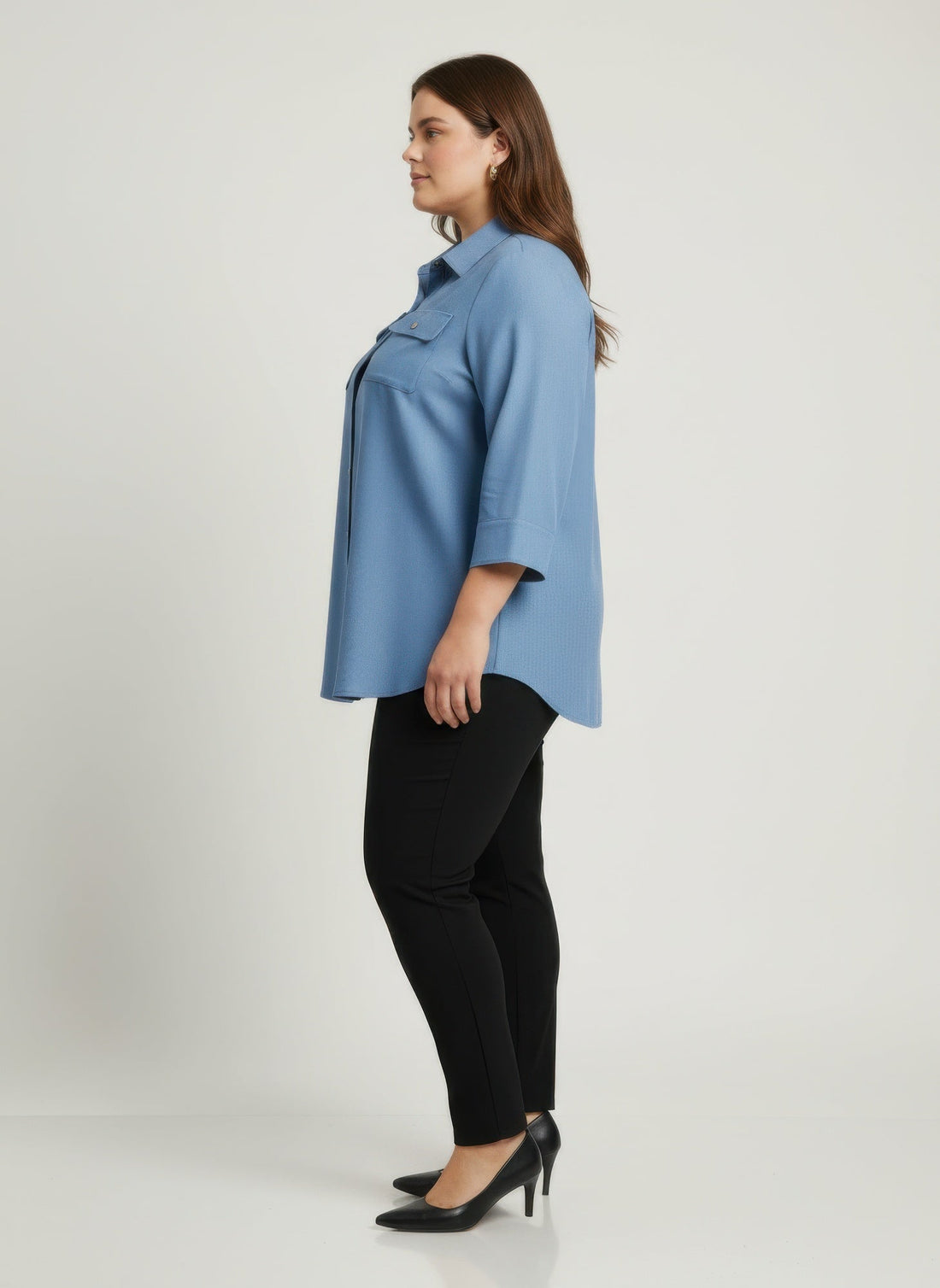 Sand Utility Button Front Shirt Tunic