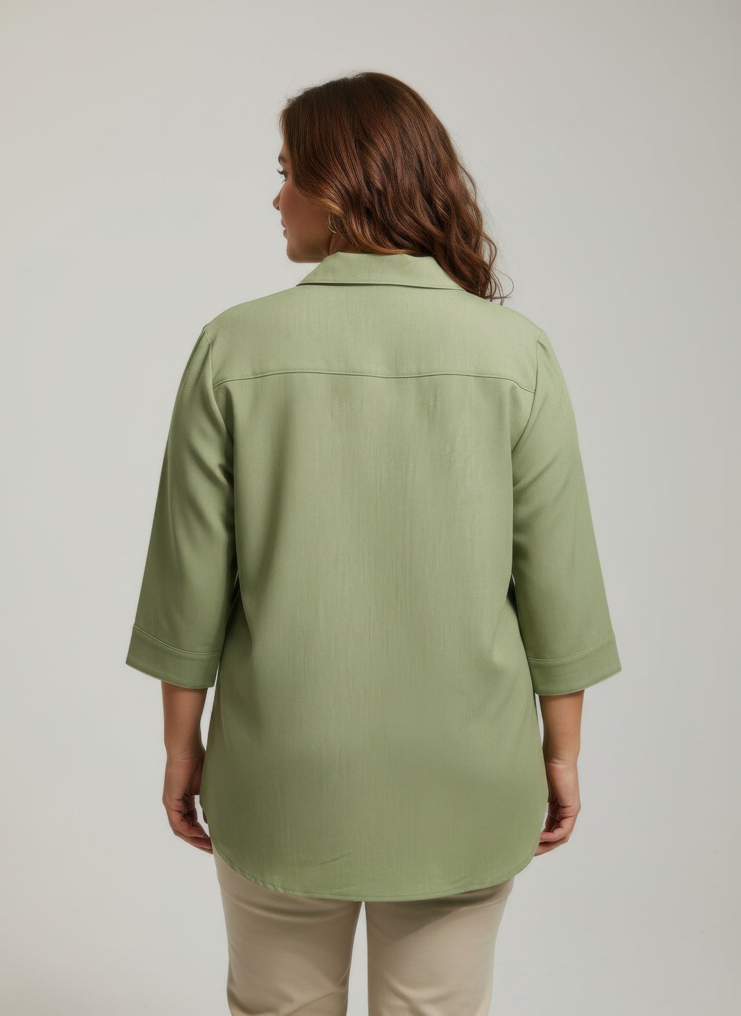 Sand Utility Button Front Shirt Tunic