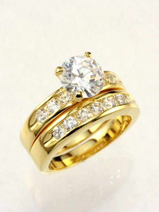 Cubic Zirconia Engagement Ring Set - Loving It Shop