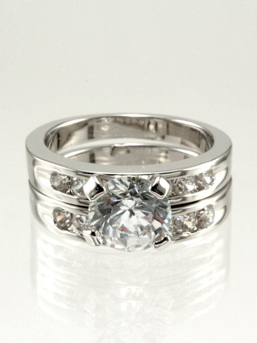 Cubic Zirconia Engagement Ring Set - Loving It Shop