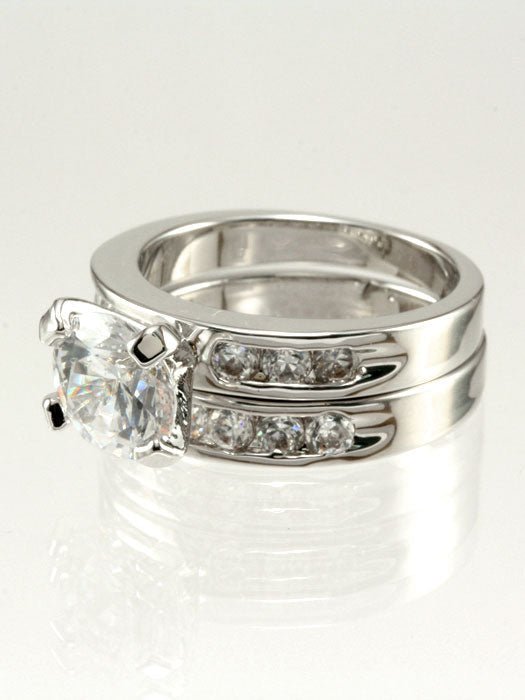 Cubic Zirconia Engagement Ring Set - Loving It Shop