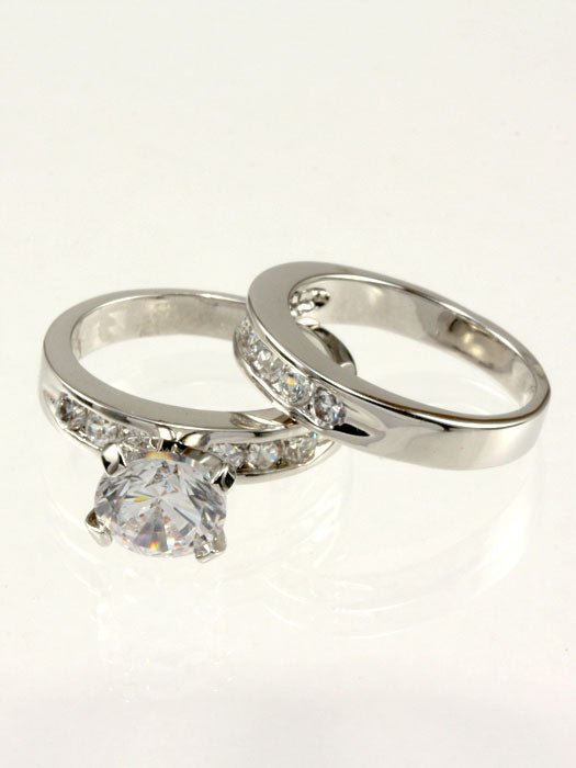 Cubic Zirconia Engagement Ring Set - Loving It Shop