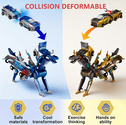 Car &amp; Transforming Dinosaur Toy – Crash-Proof Manual