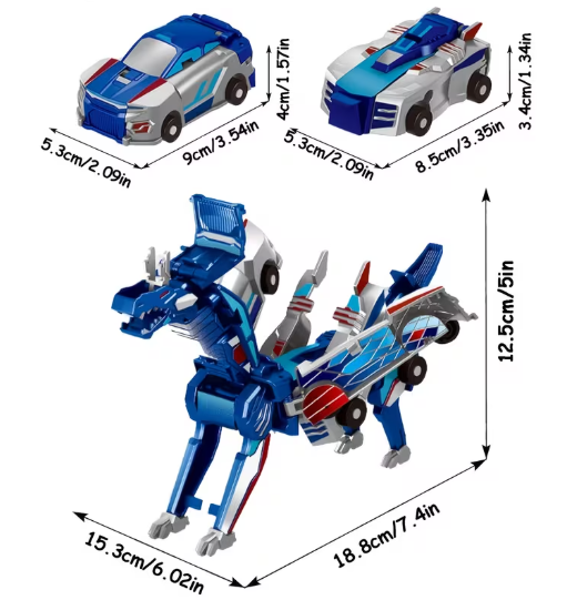 Car &amp; Transforming Dinosaur Toy – Crash-Proof Manual
