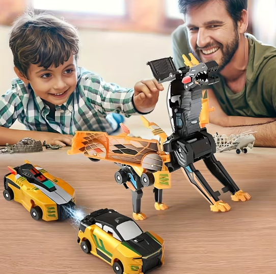 Car &amp; Transforming Dinosaur Toy – Crash-Proof Manual