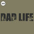 Dad Life T-Shirt design featuring silhouettes of outdoor activities and family bonding, perfect for dads who love the hunt.