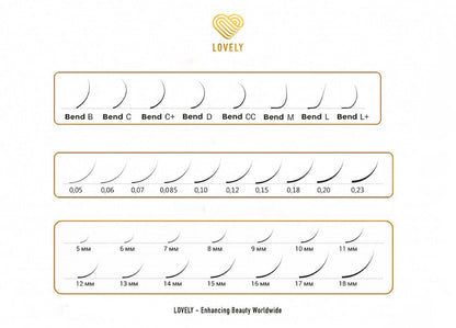 Brown Lash Extensions 20 Lines – C &amp; D Curl | Lovely US