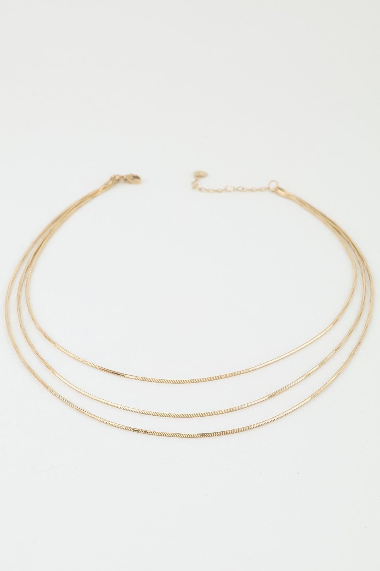 Triple Sleek Chain Necklace