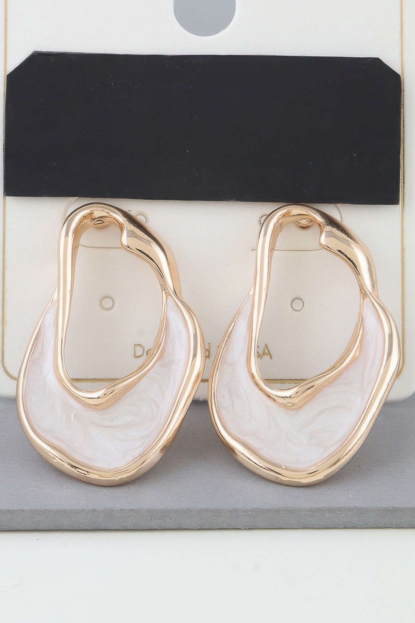 Multi Abstract Marble Ripple Earrings
