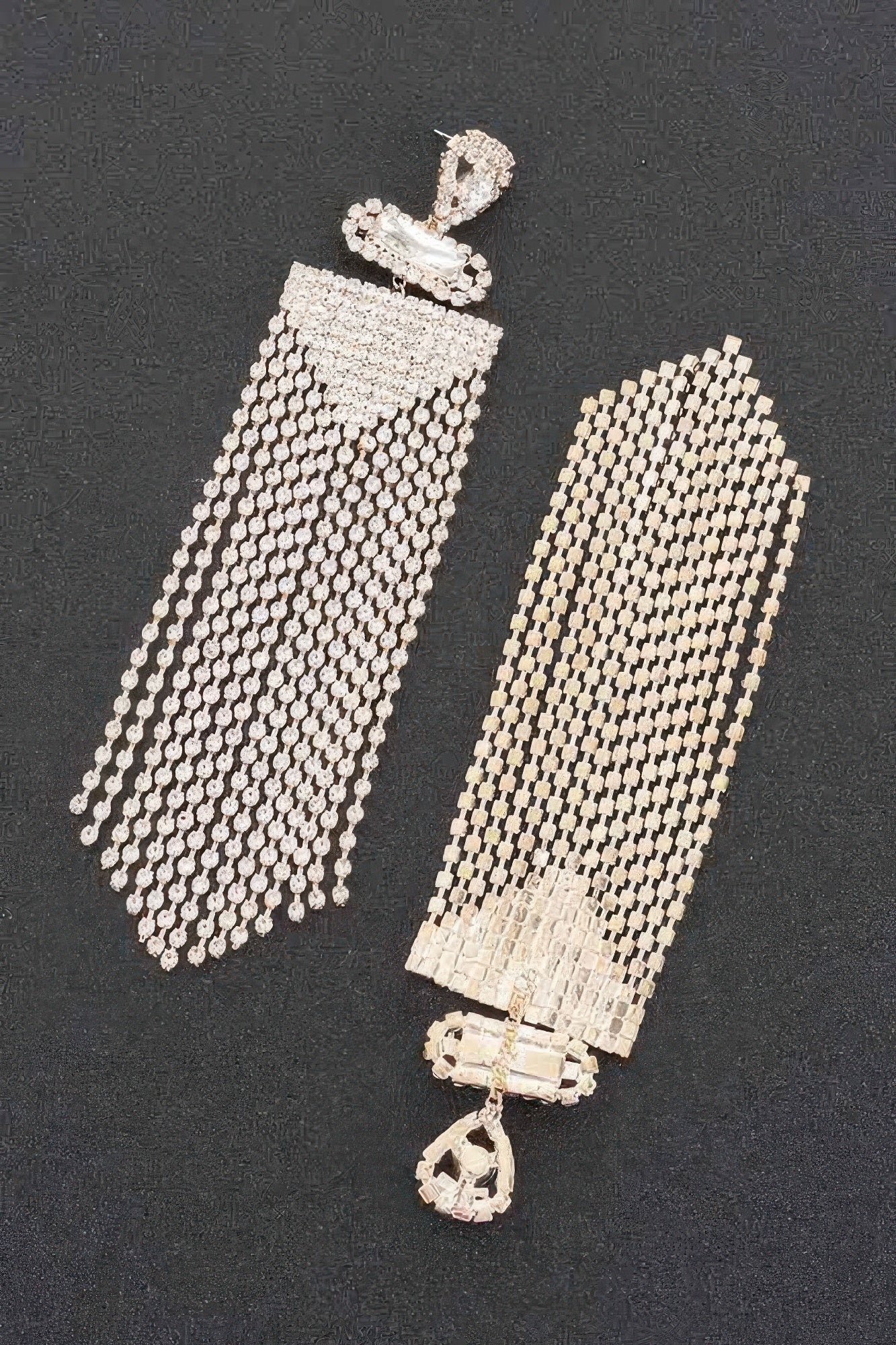 Rhinestone Fringe Earring