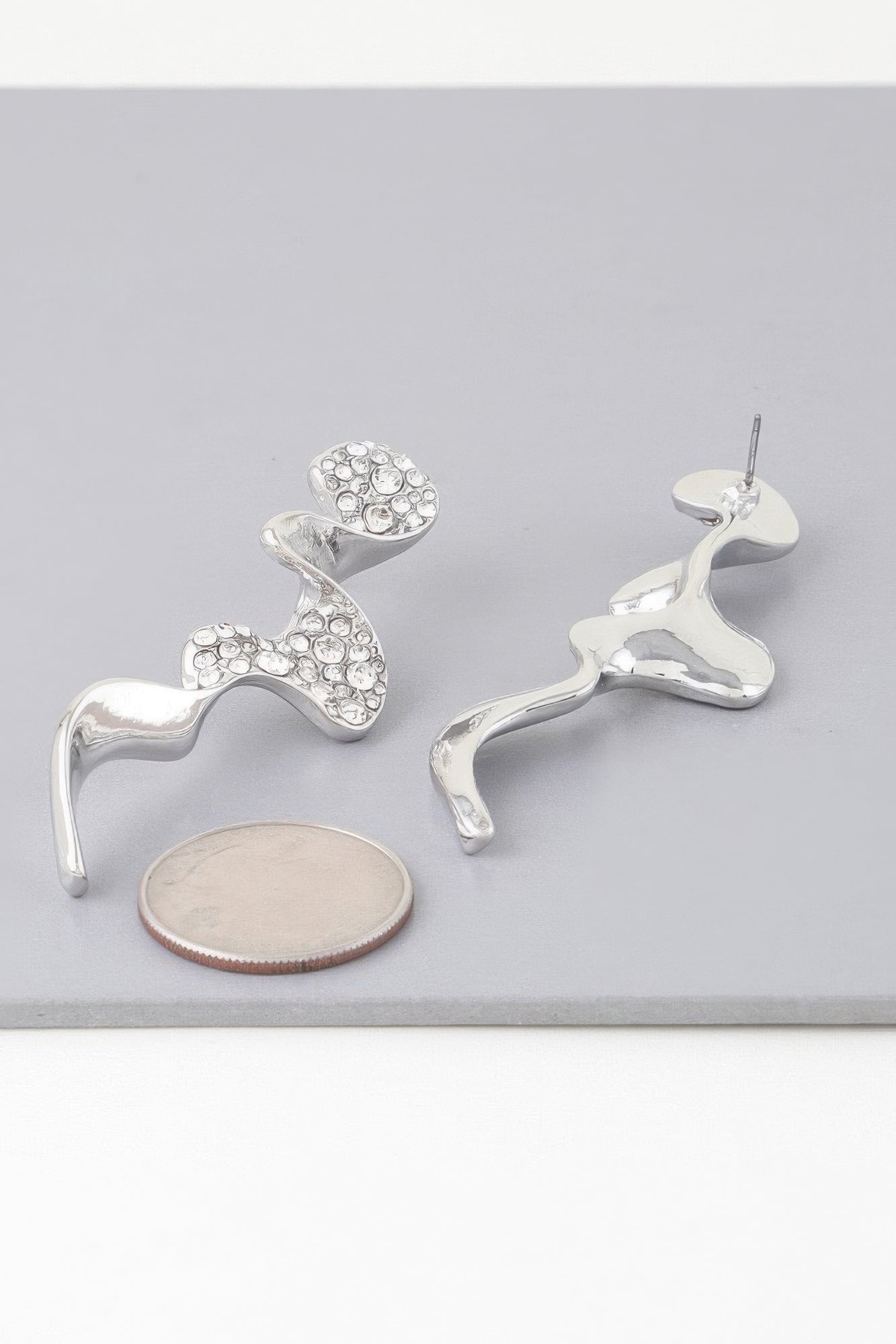 Jeweled Wave Drop Earrings