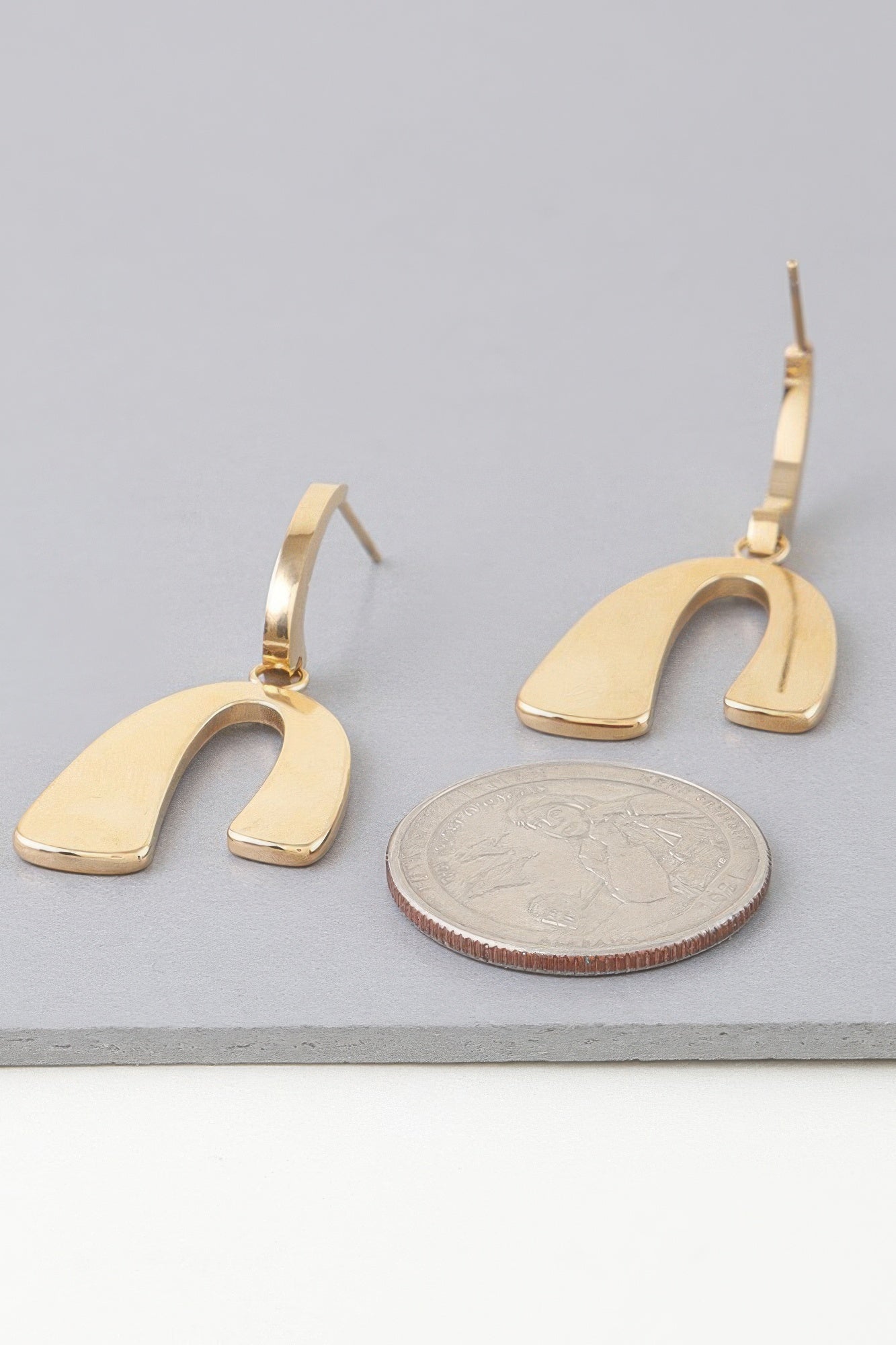 Abstract Arch Drop Earrings