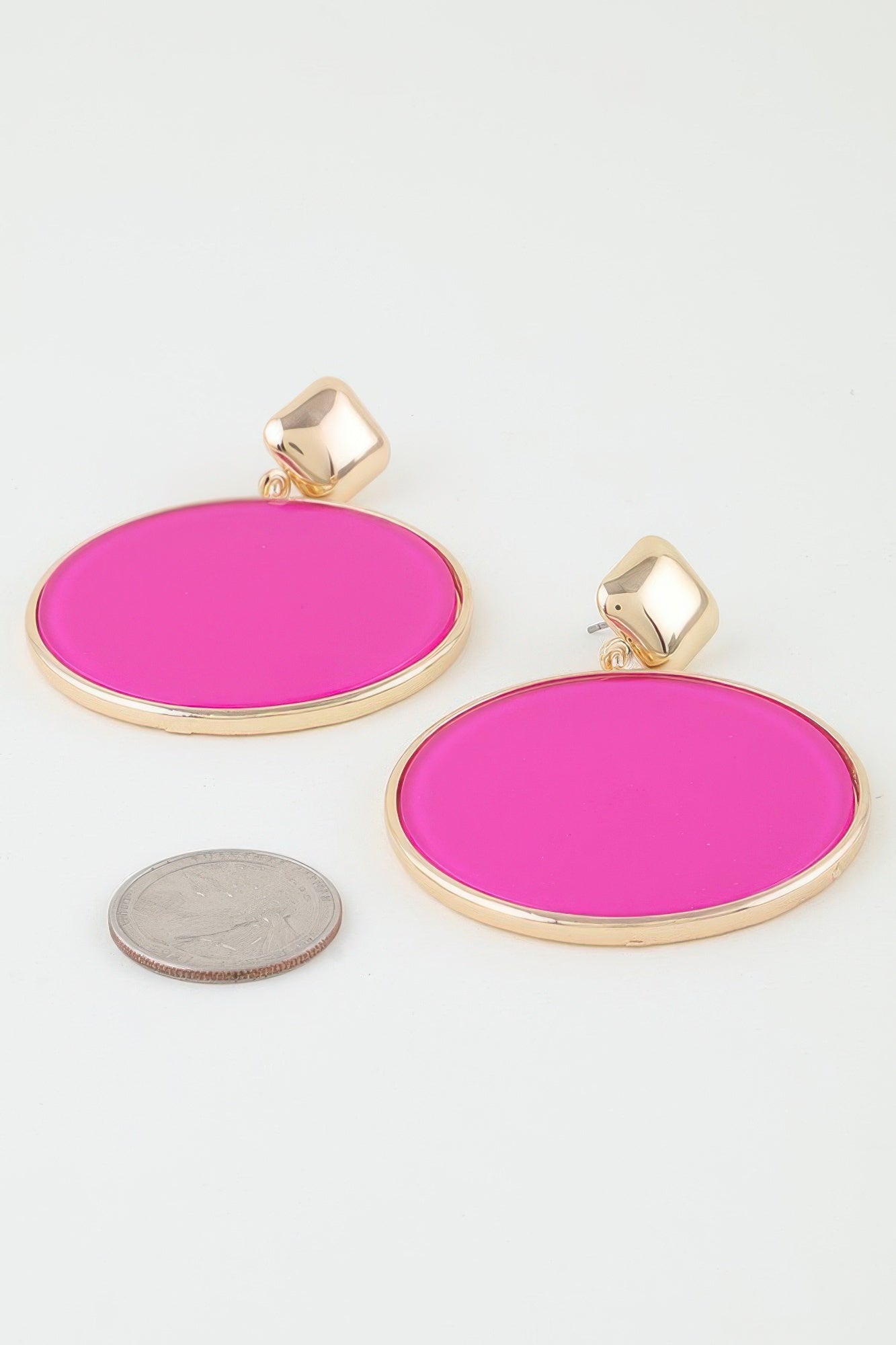 Bright Playful Circle Drop Earrings