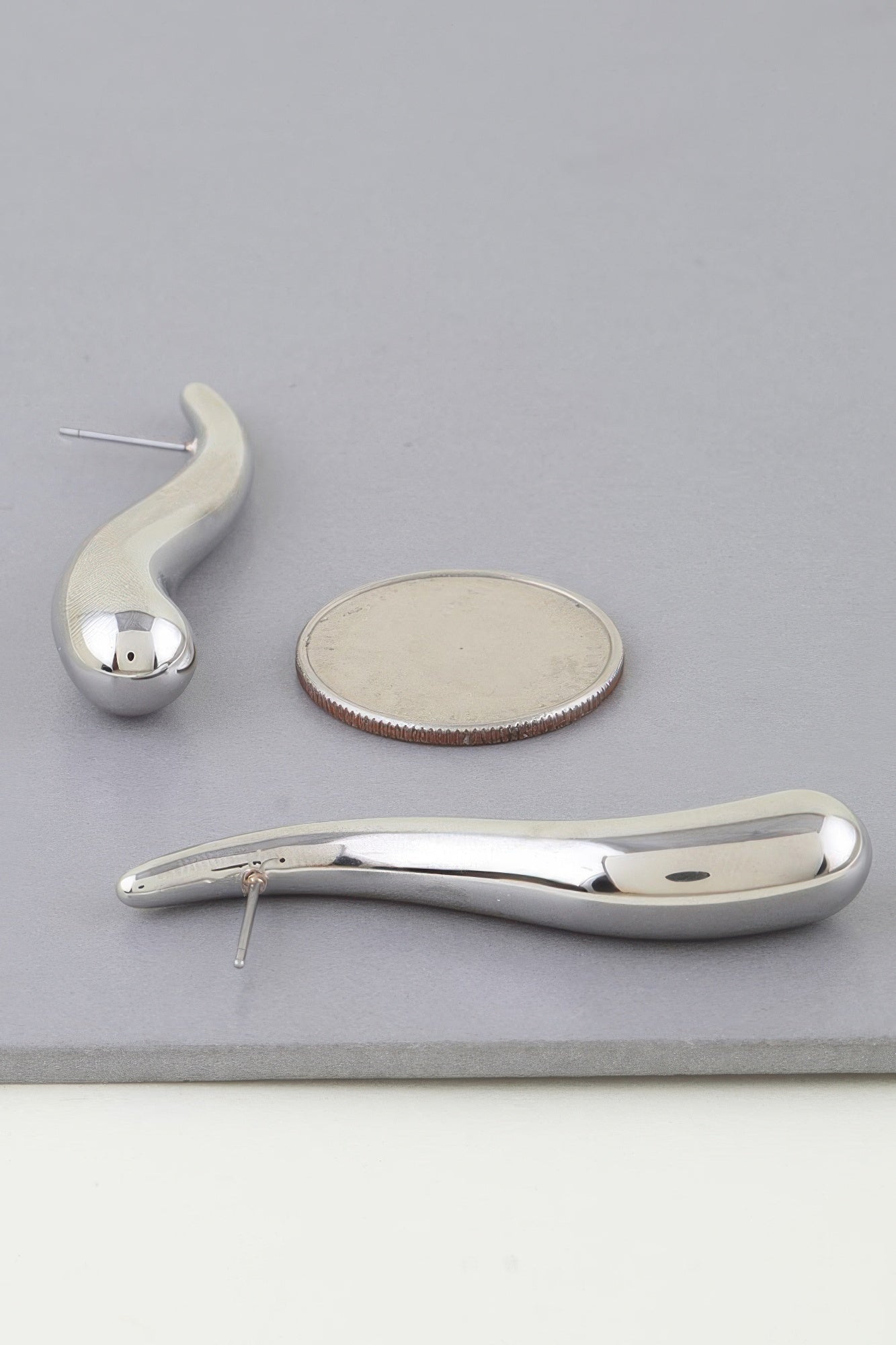 Abstract Wave Teardrop Earrings