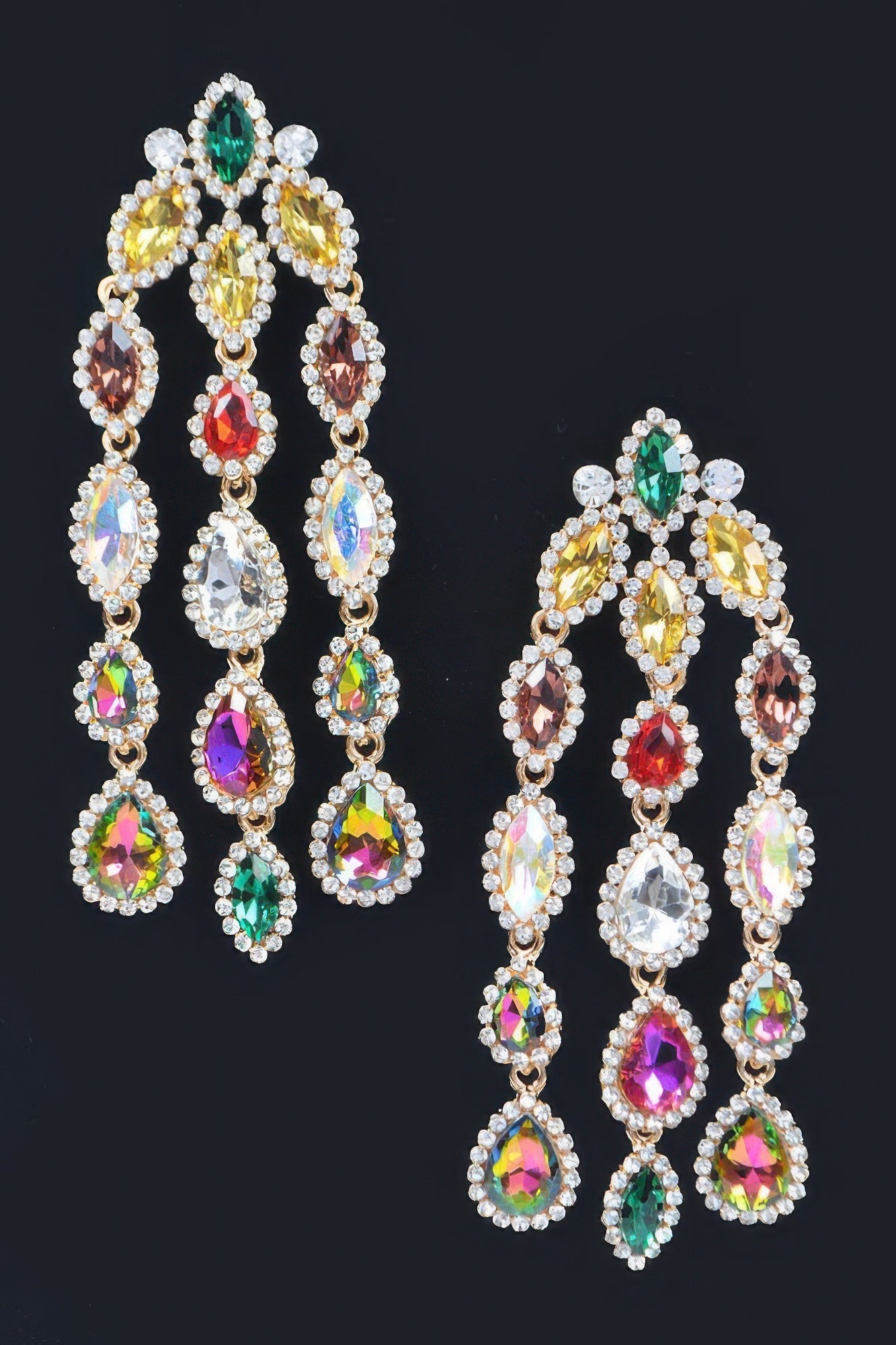 Rhinestone Fringe Earring