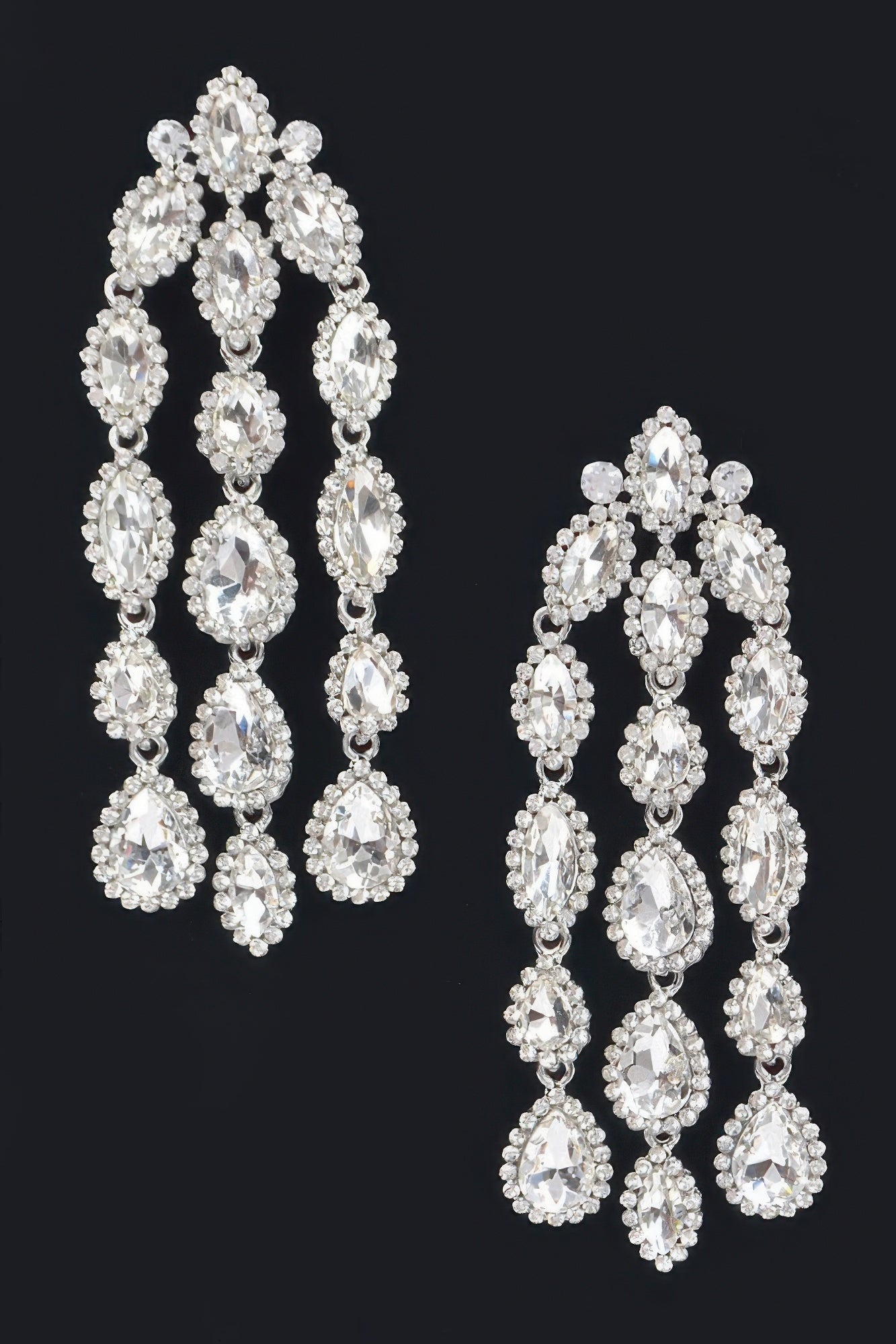 Rhinestone Fringe Earring