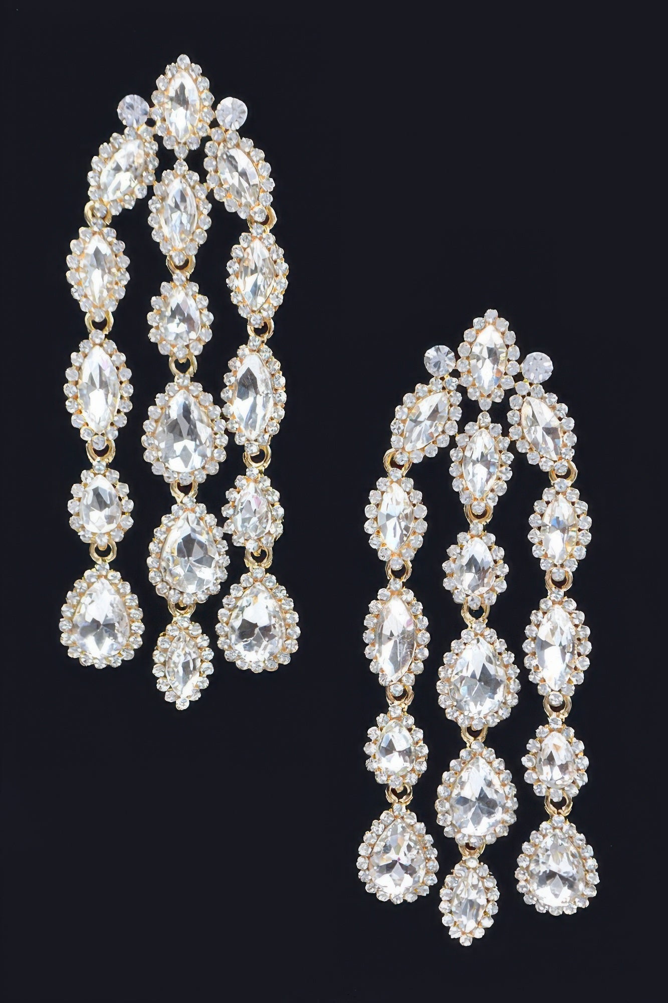 Rhinestone Fringe Earring