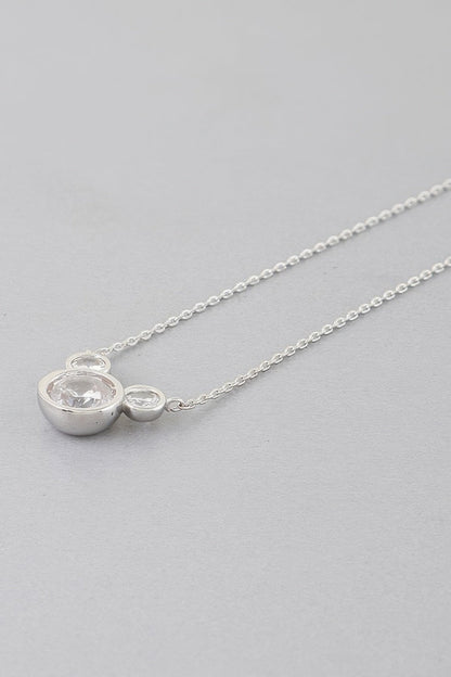 Crystal Mickey Chain Necklace