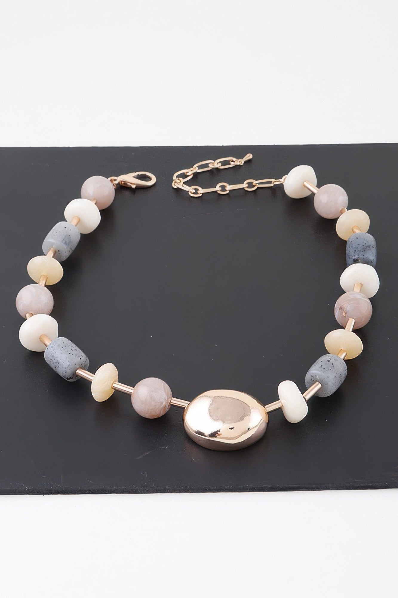 Multi Modern Stone Necklace