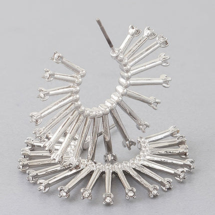 Rising Bejeweled Sun Hoop Earrings