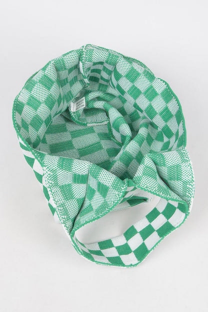 Checker Poly Woven Bag