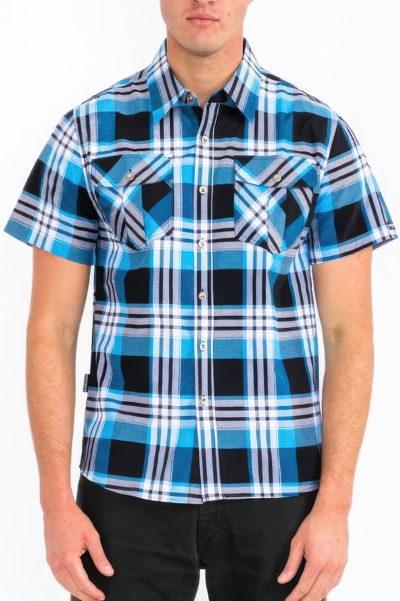 Mens Checkered Two Pocket Shirt