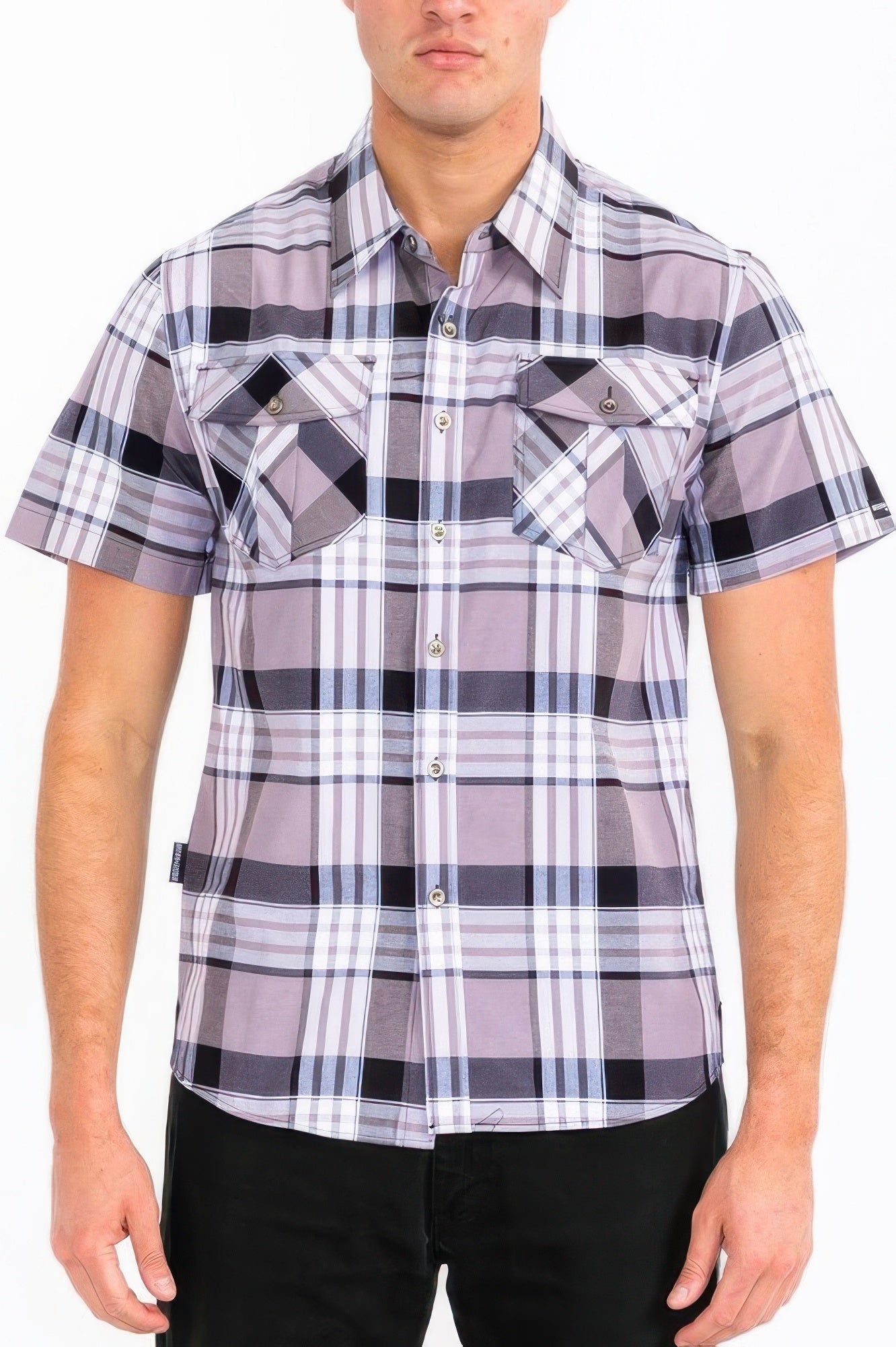 Mens Checkered Two Pocket Shirt