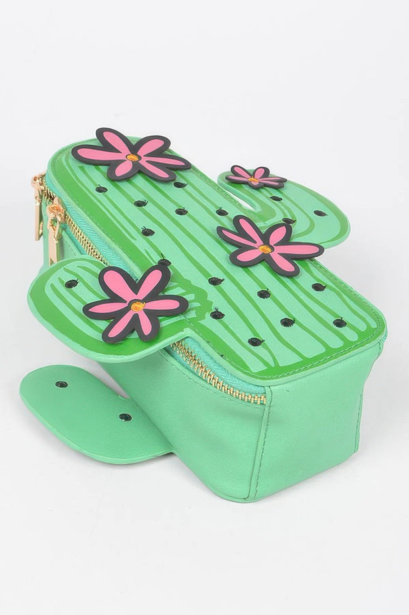 Faux Leather Cactus Crossbody Bag