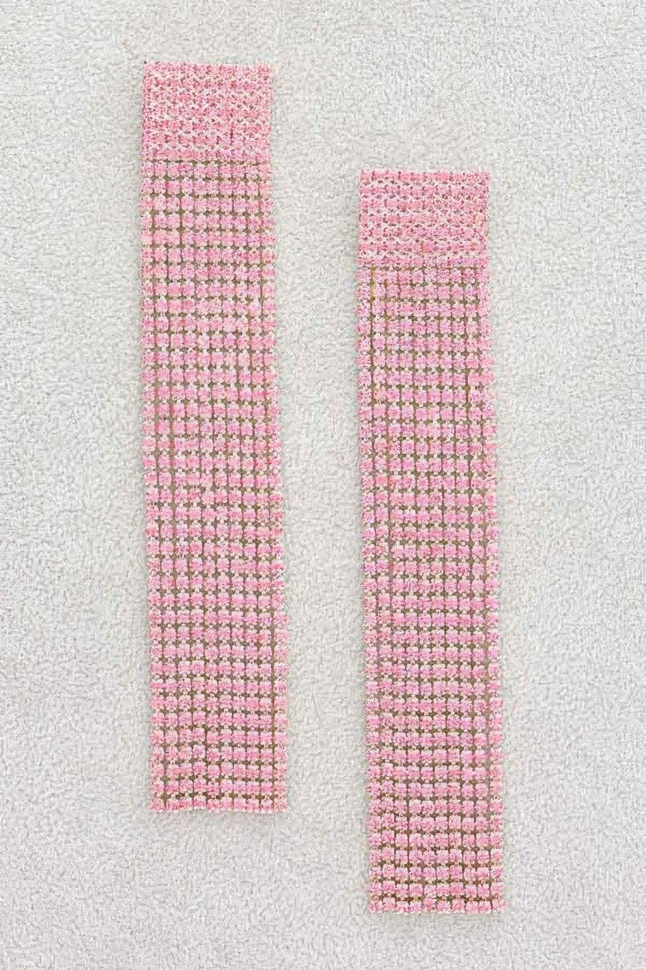 Rhinestone Curtain Drop Earrings