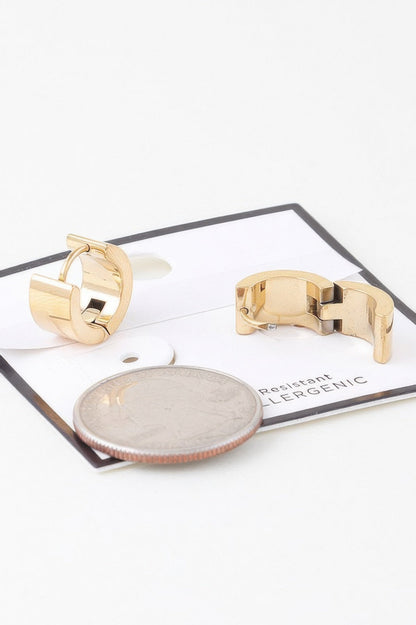 Crosshatched Wide Hoop Earrings