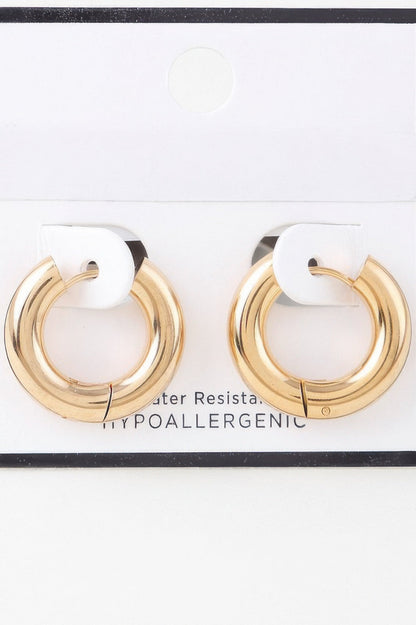 Bulky Shiny Hoop Earrings