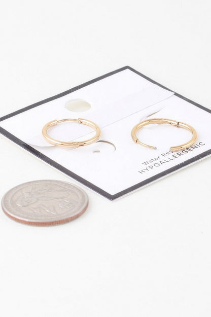 Classic Shiny Hoop Earrings