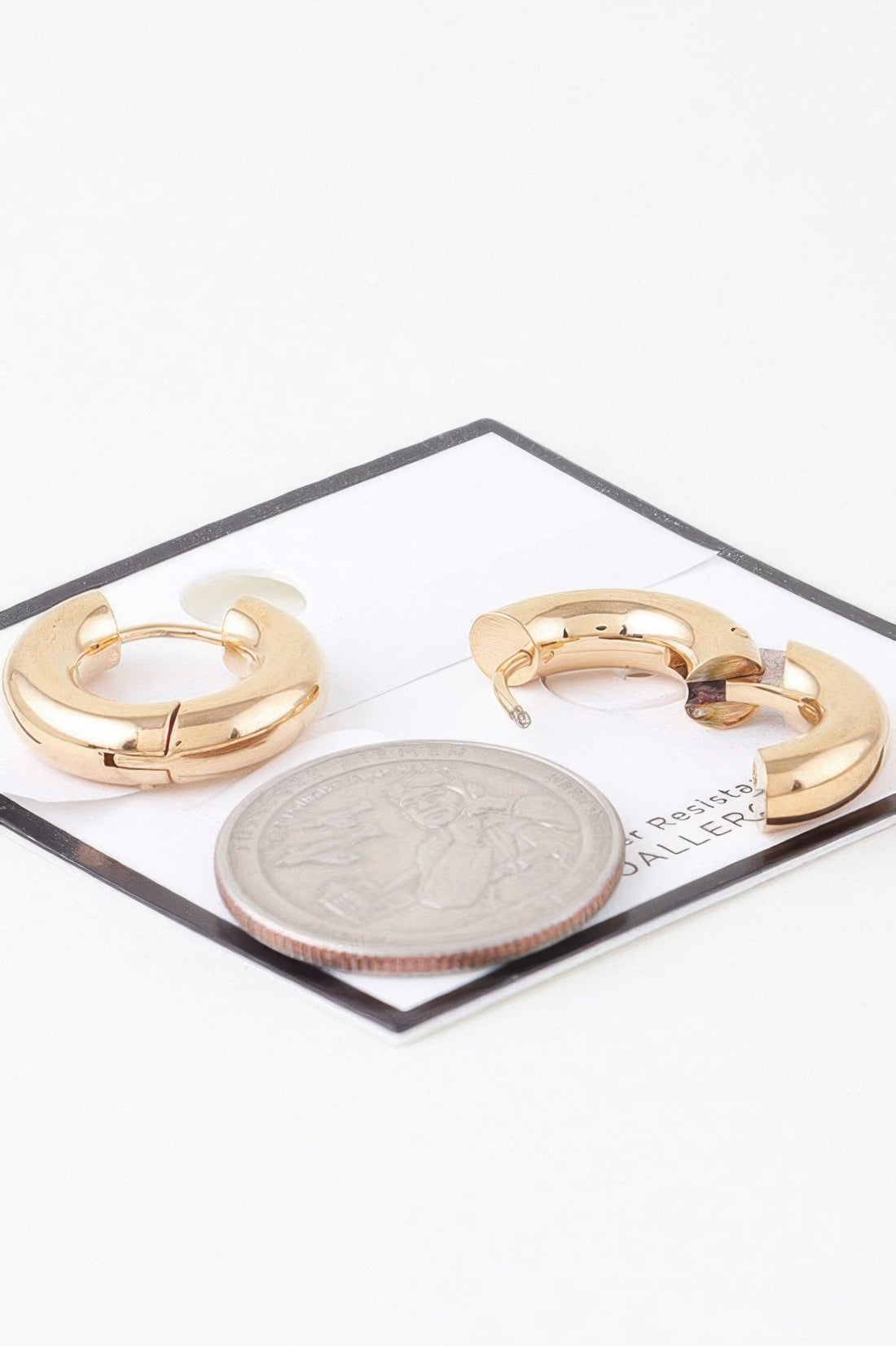Shiny Water Resistant Hoop Earrings