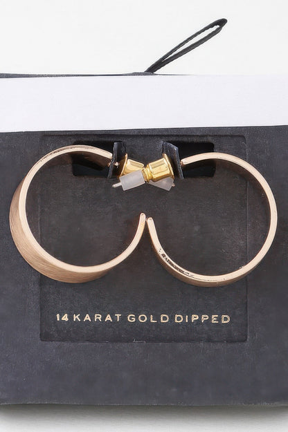 Crosshatched Wide Hoop Earrings
