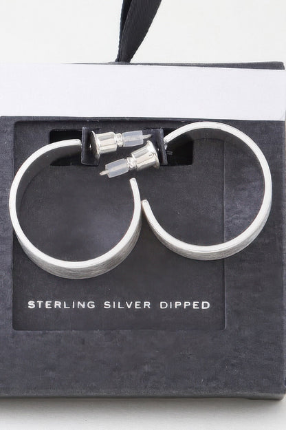 Crosshatched Wide Hoop Earrings