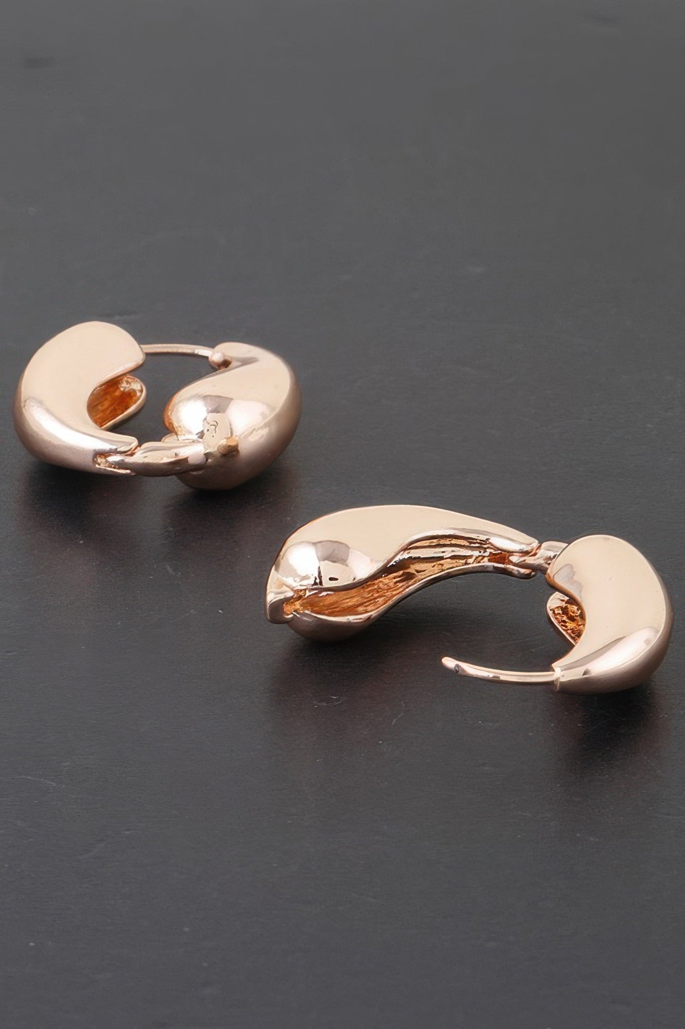 Shiny Yin N Yang Hoop Earrings