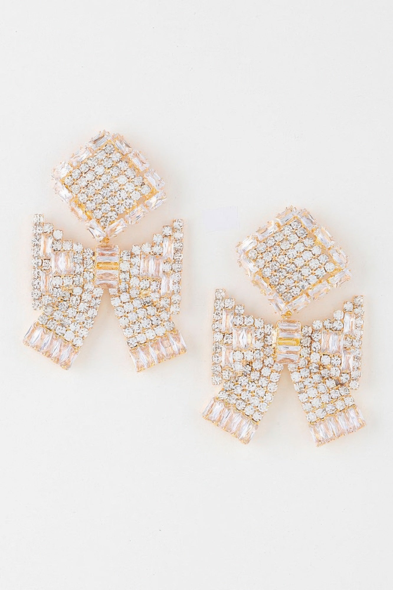 Elegant Bow Rhinestone Earrings