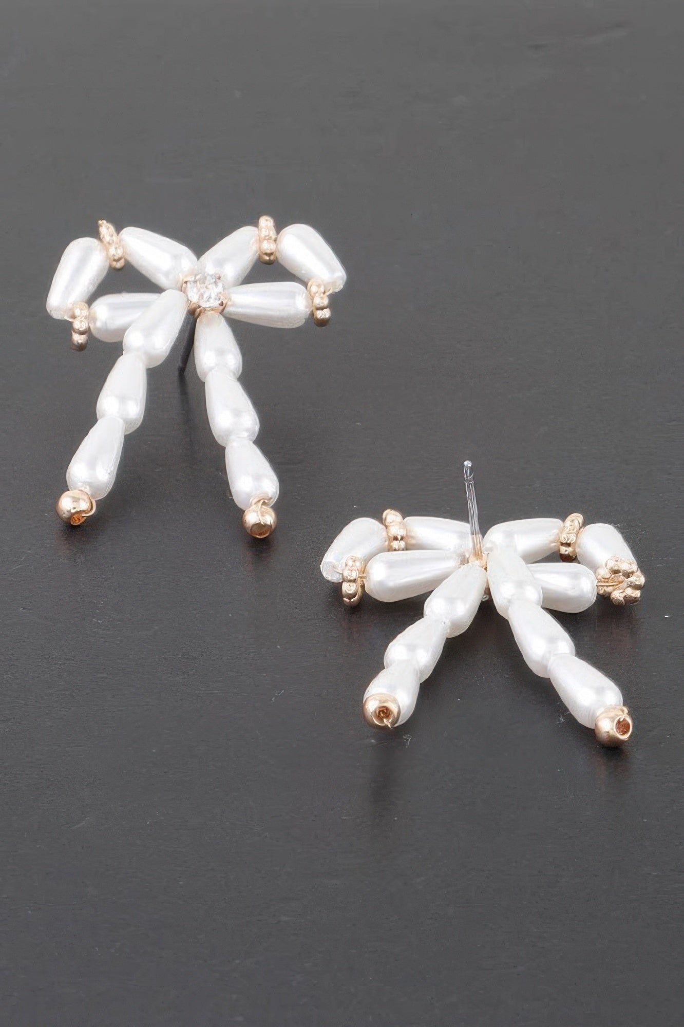 Multi Pearl Ribbon Earrings