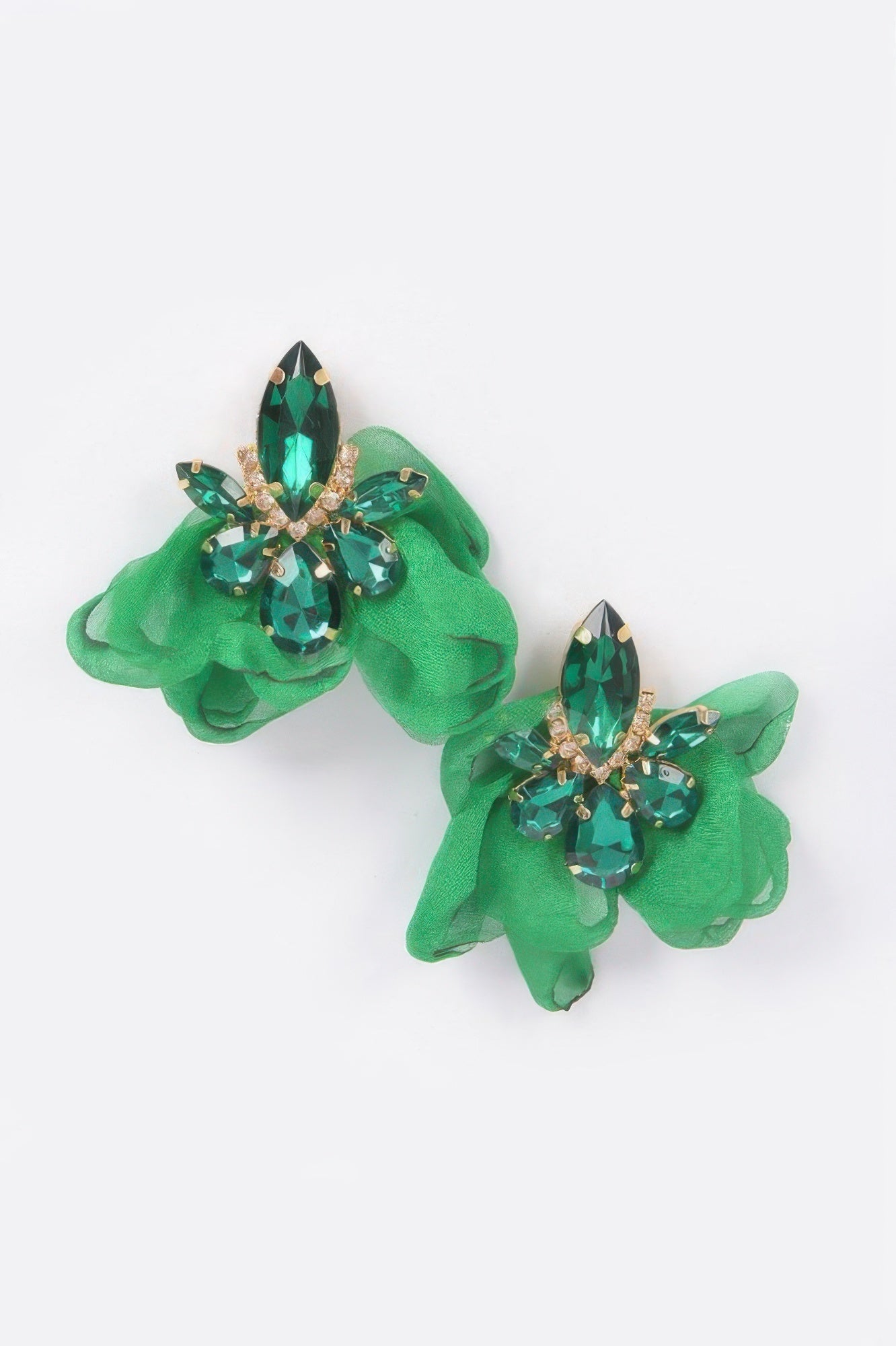 Polyester Flower Dangling Earring