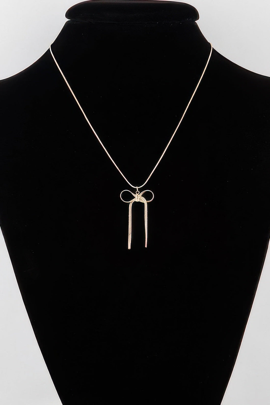 Snake Chain Ribbon Necklace