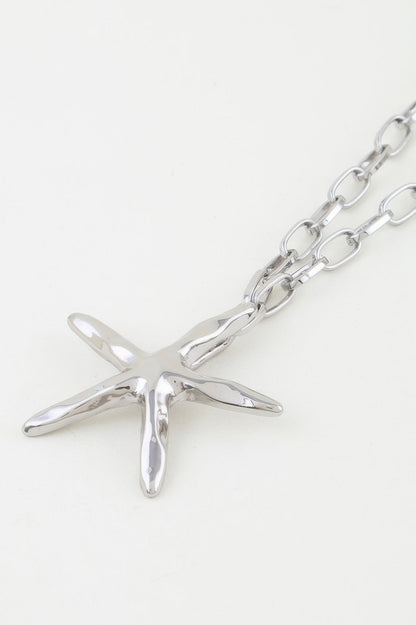 Shiny Starfish Link Chain Necklace