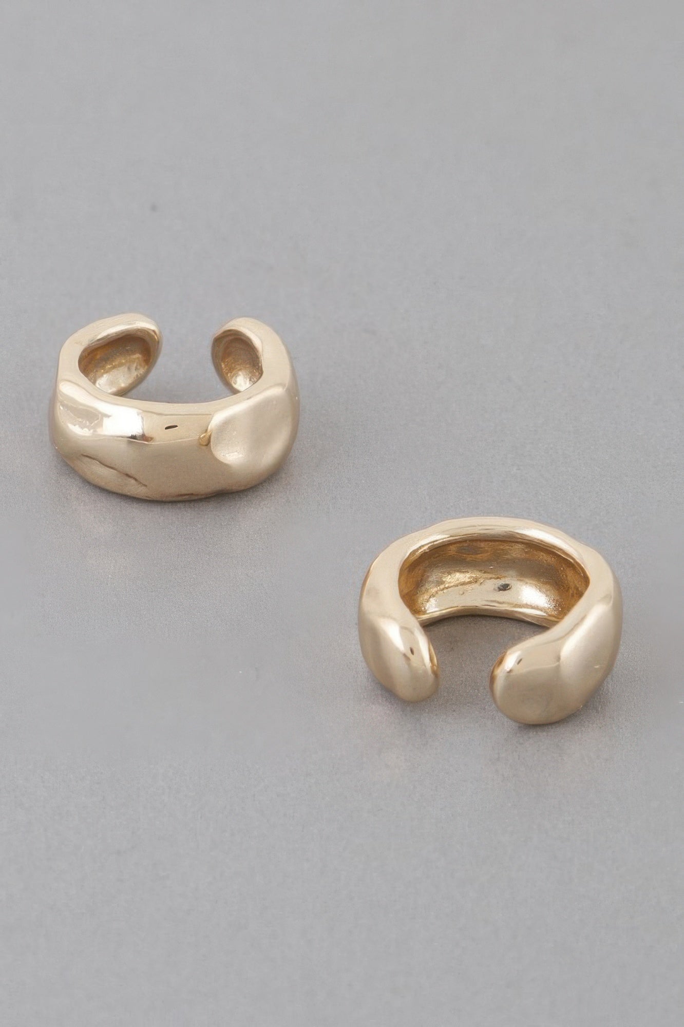 Abstract Dent Hoop Earrings