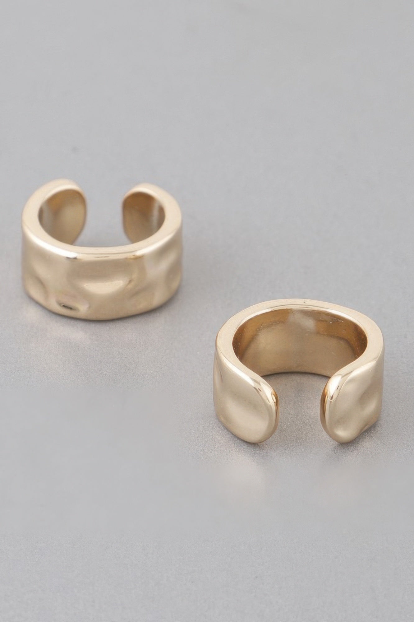 Delicate Dent Hoop Earrings